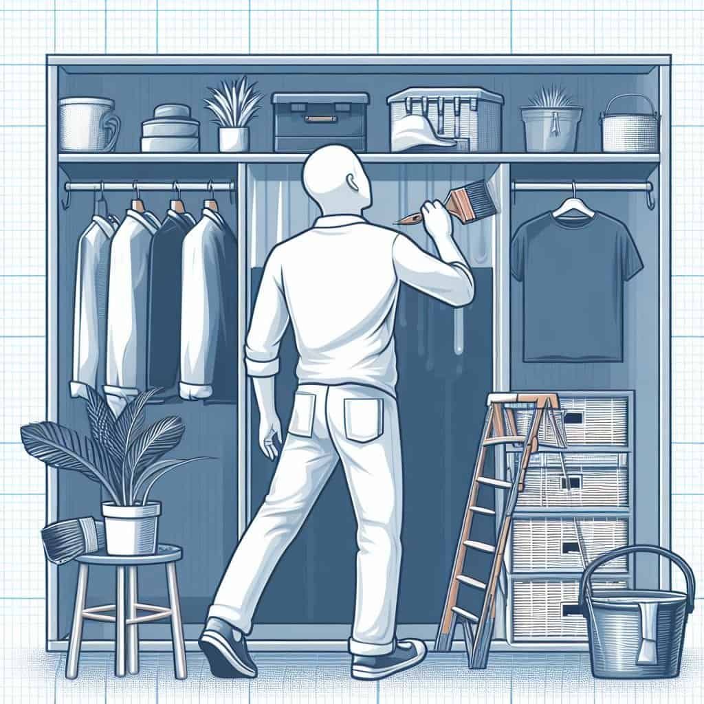 Painting a house closet